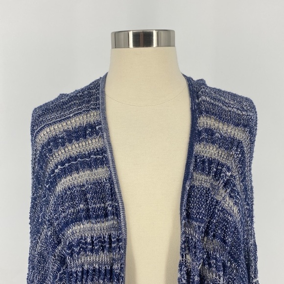 Knox Rose Crochet Sheer Long Open Front Cardigan - Picture 4 of 10